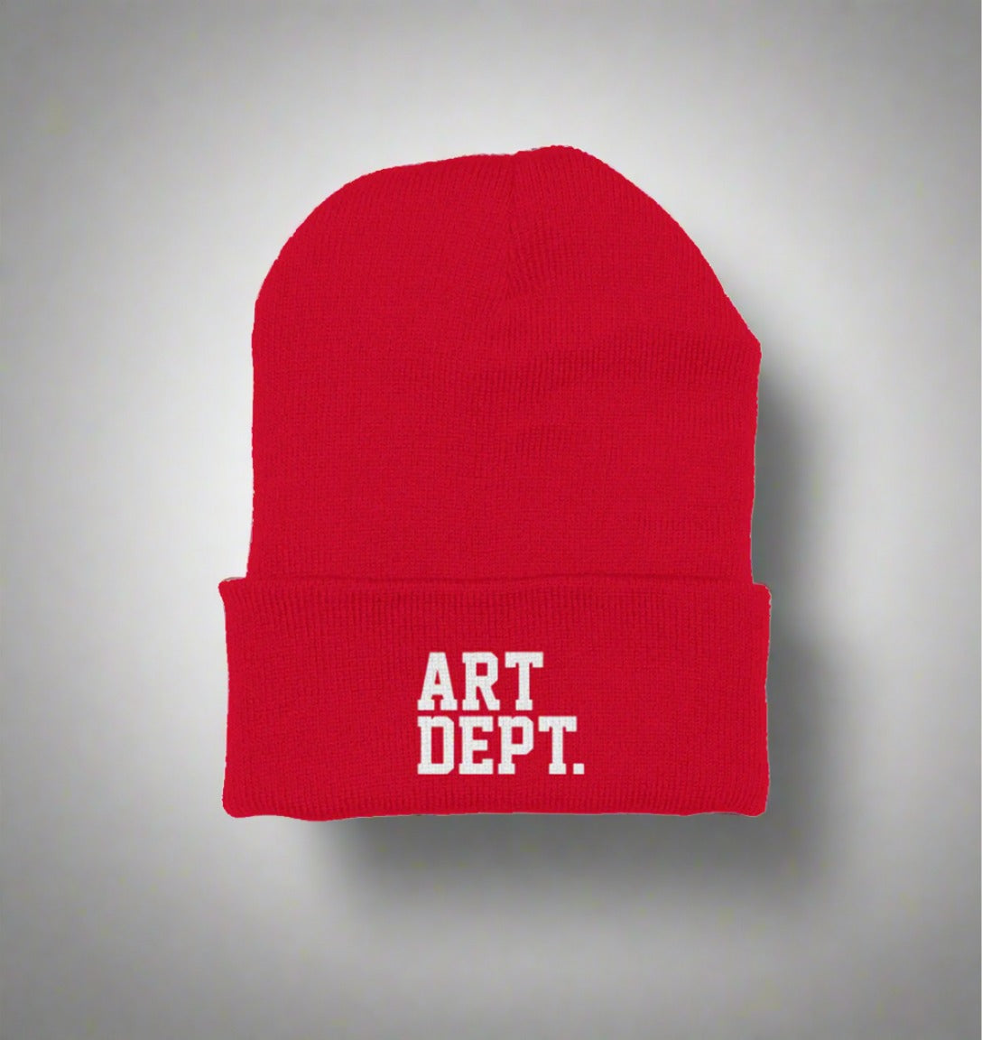 Art Dept. White Logo Beanie