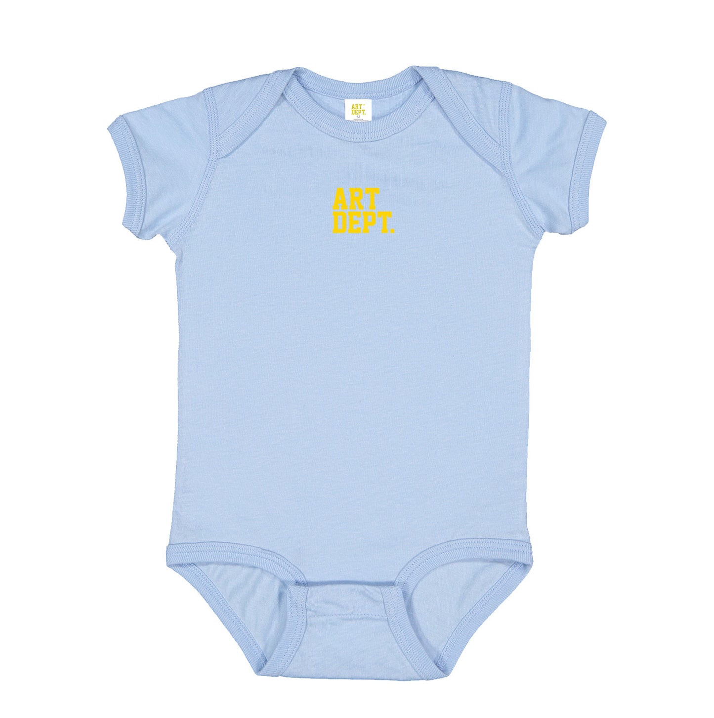 Lil' Artist Bright Yellow Logo Light Blue Boy Bodysuit