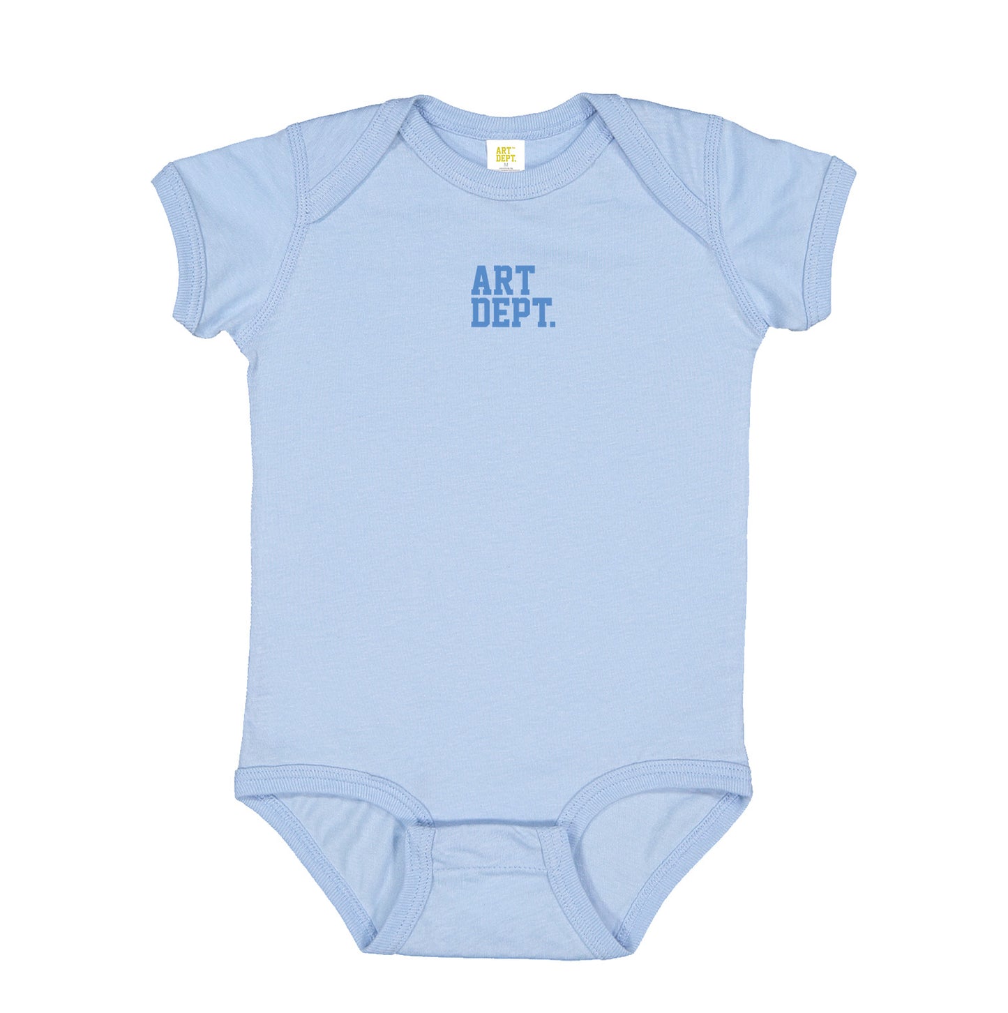 Art Dept. Teal Embroidery Logo Light Blue Boy Bodysuit