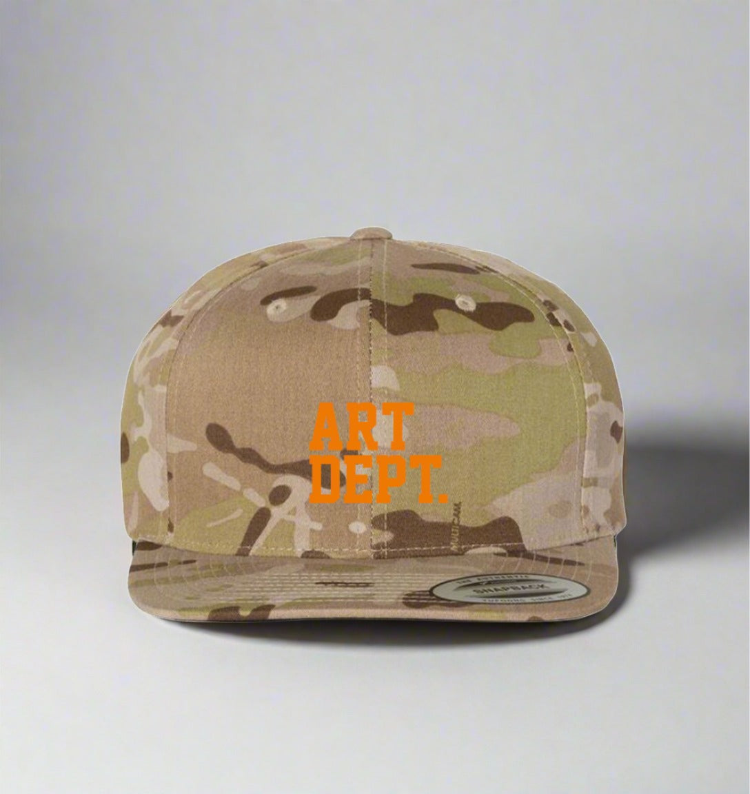 Art Dept. Embroidery Logo Camo Snapback Hat