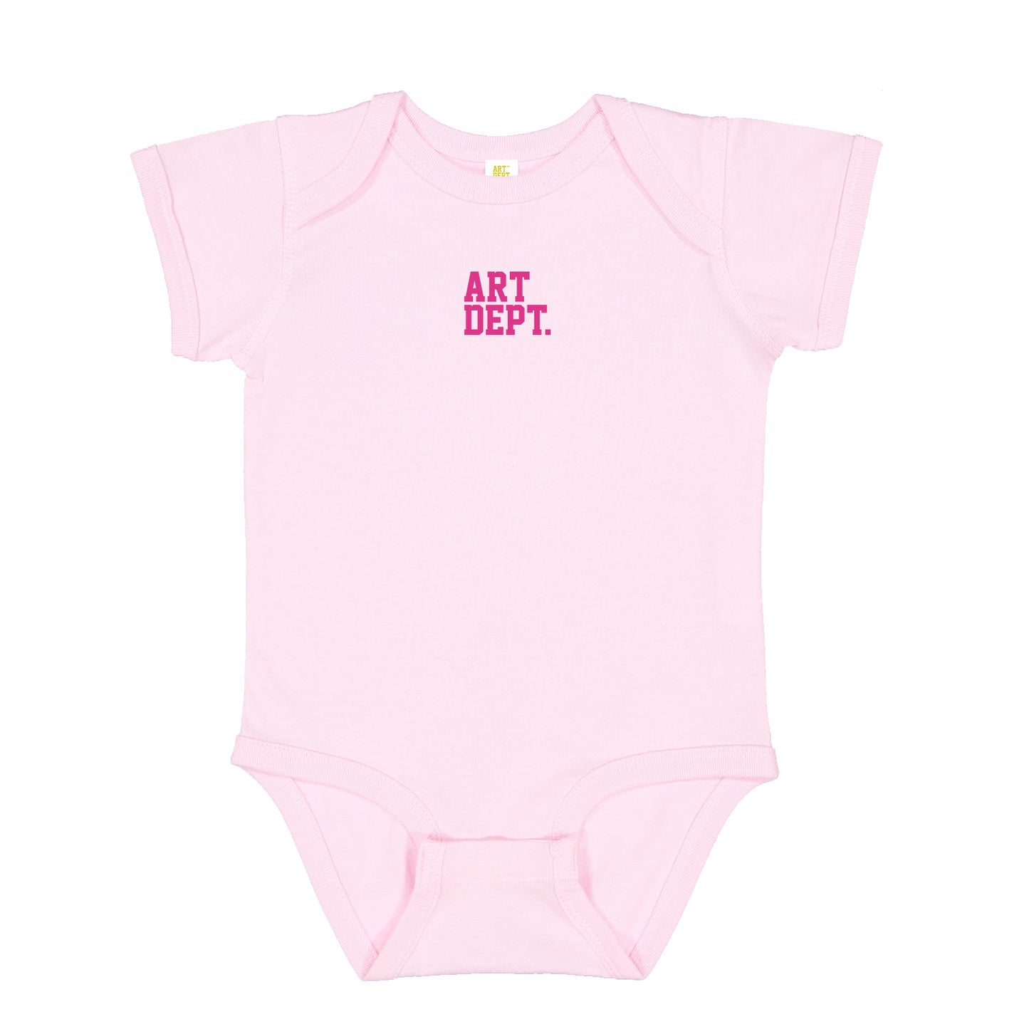 Lil' Artist Bright Pink Embroidery Logo Pink Girl Bodysuit
